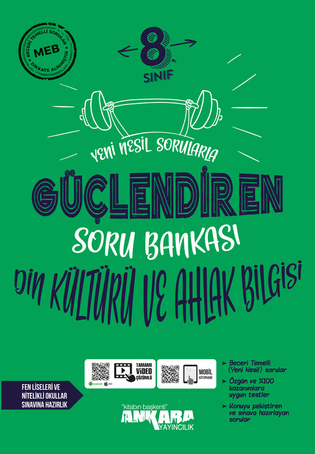 Ankara Yayıncılık 8. Sınıf Din Kültürü ve Ahlak Bilgisi Güçlendiren Soru Bankası