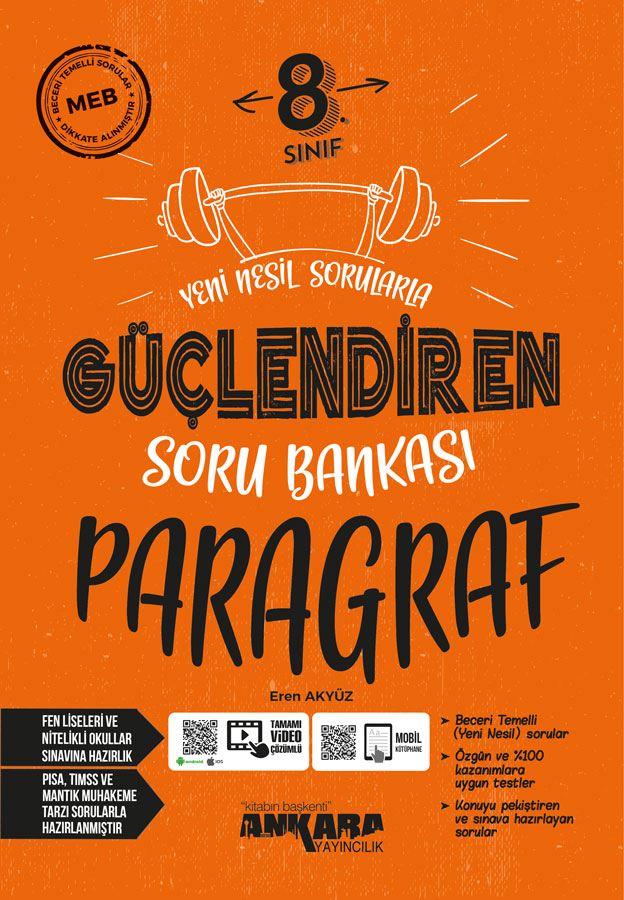 Ankara Yayıncılık 8. Sınıf LGS Güçlendiren Paragraf Soru Bankası