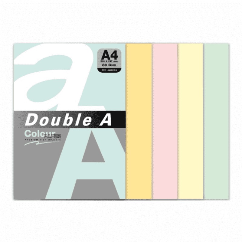 Double A A4 Pastel 5 Renk Fotokopi Kağıdı 100 Lü