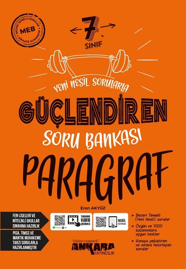 Ankara Yayıncılık 7. Sınıf Paragraf Güçlendiren Soru Bankası